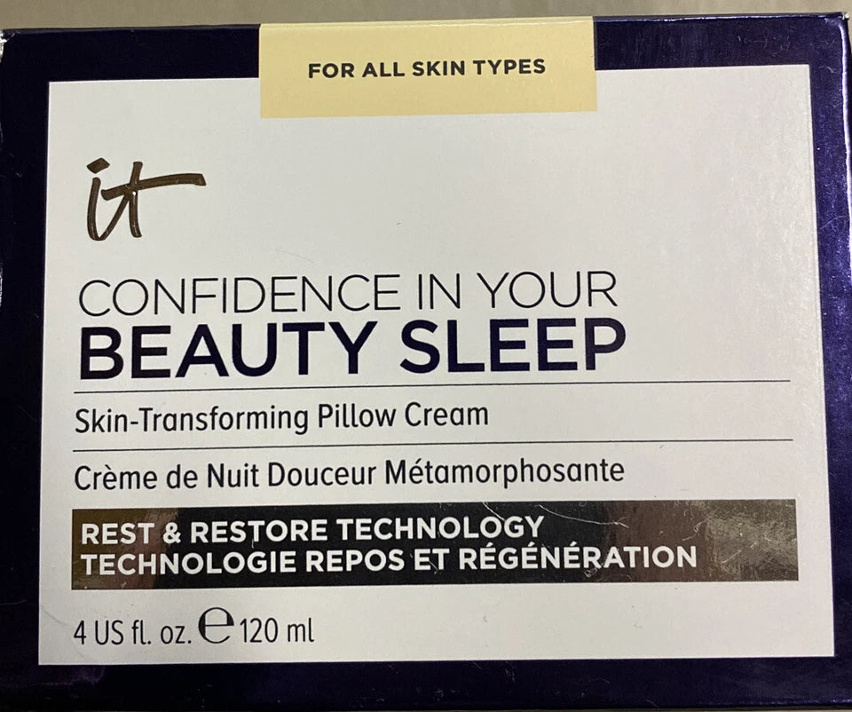 IT Confidence In Your Beauty Sleep Pillow Cream NIB 4 Ounce 120 Ml. Free Ship