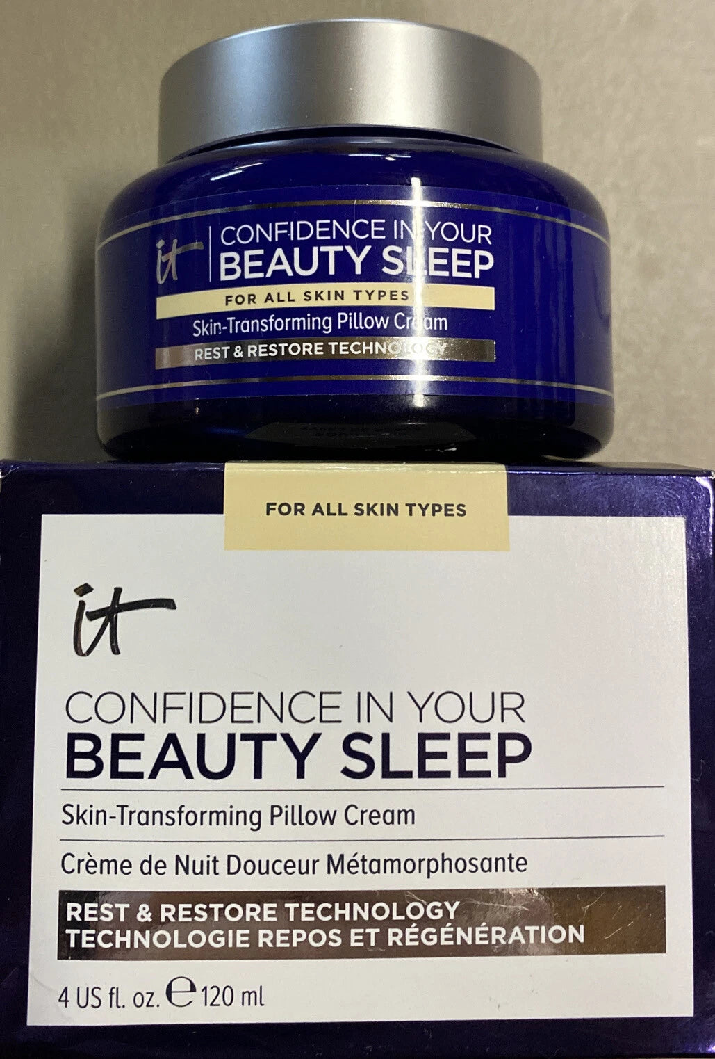 IT Confidence In Your Beauty Sleep Pillow Cream NIB 4 Ounce 120 Ml. Free Ship